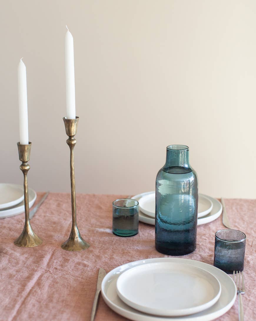 Gemini Hand Forged Iron Candlestands Brass