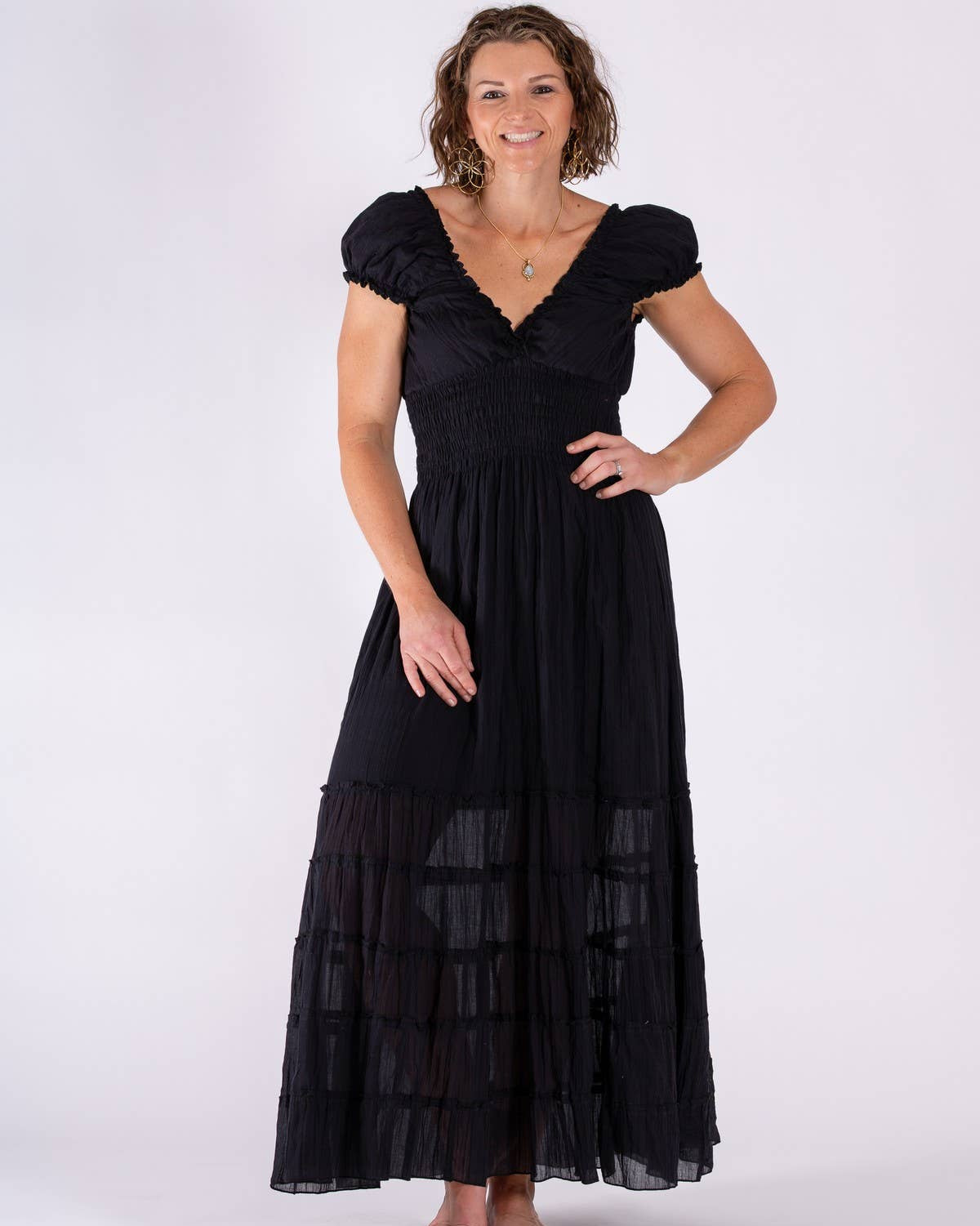 BOHO CHEESECLOTH COTTON GODDESS DRESS