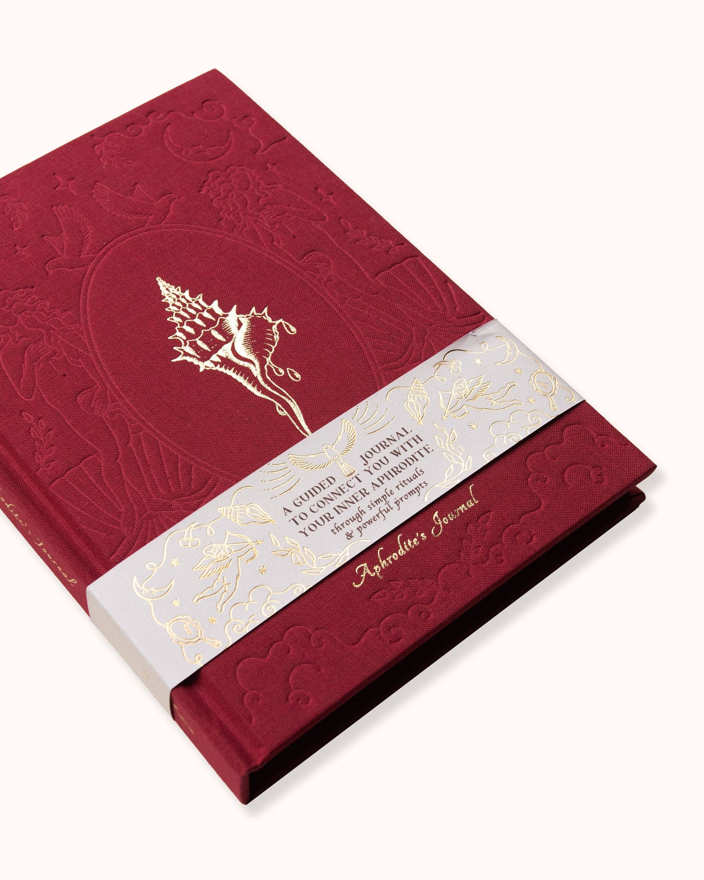 Aphrodite's Journal Ruby Cloth-Bound and Gold Foil Adorned