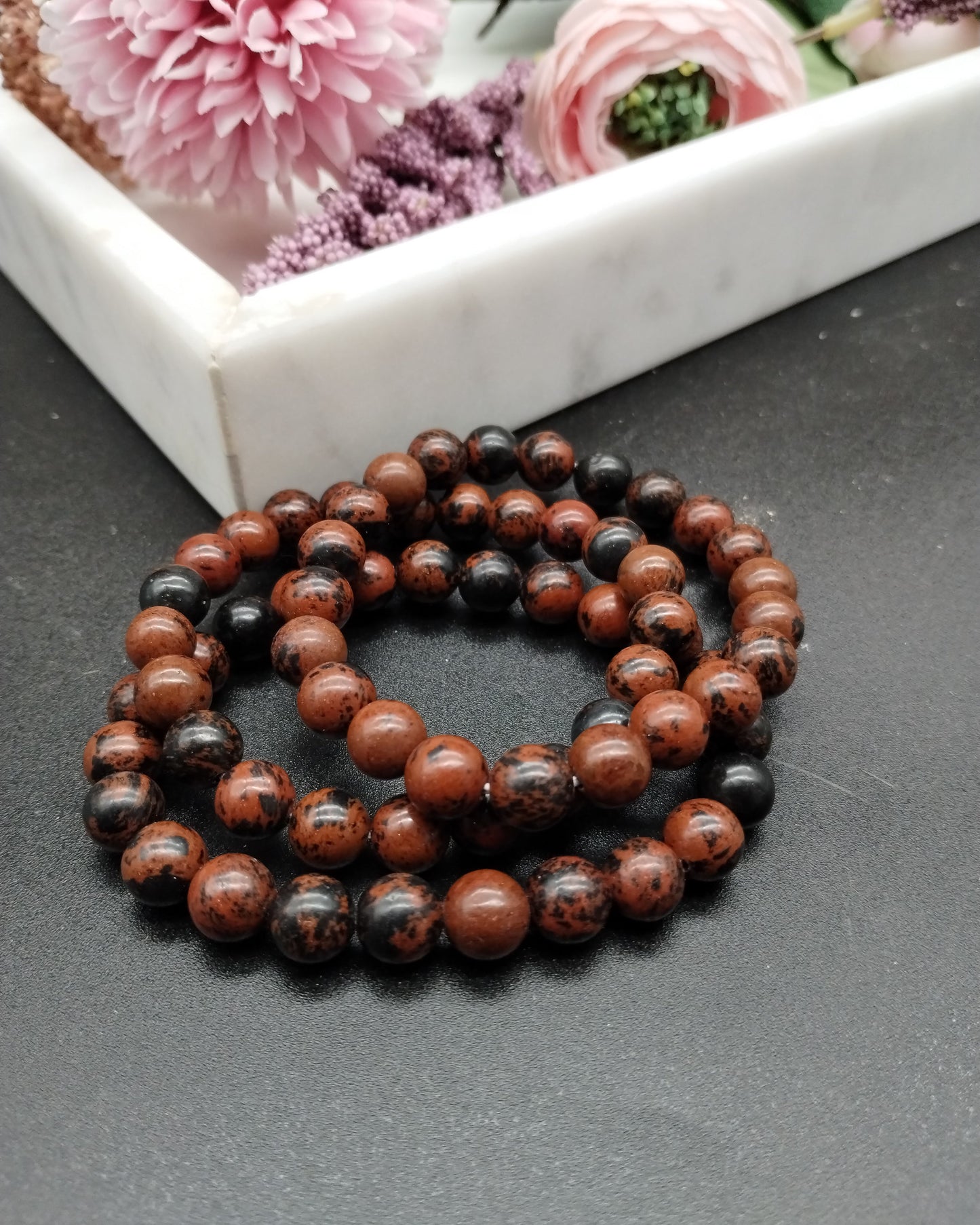 Gemstone bracelet - Mahogany Obsidian
