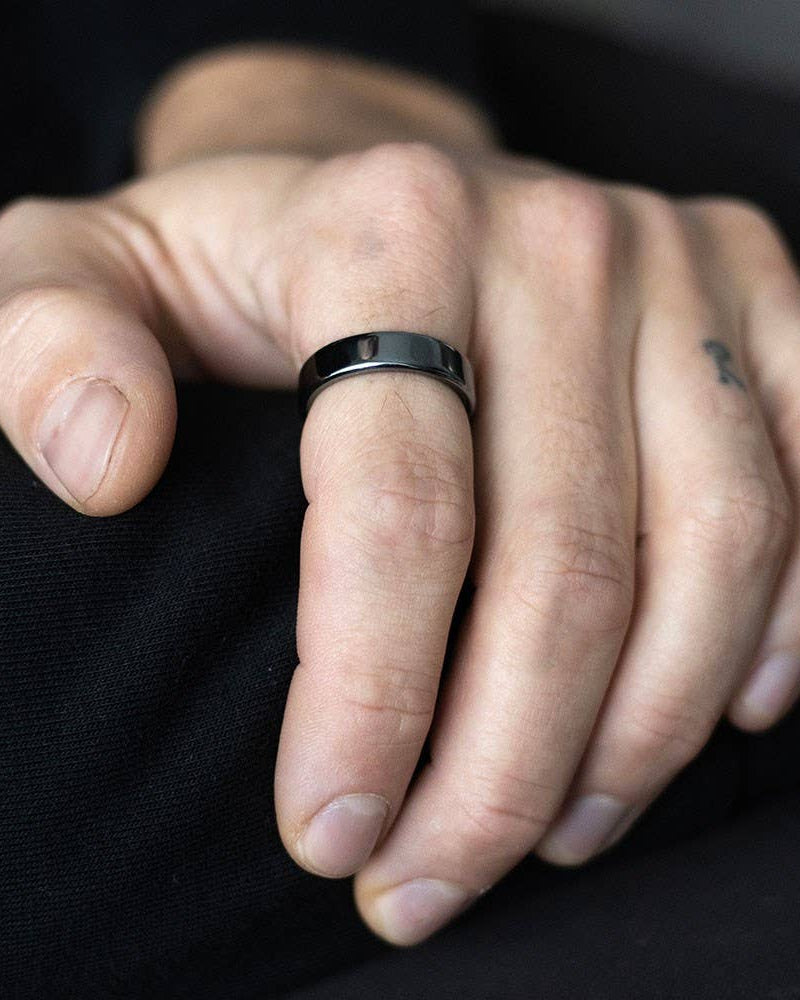 Healing Hematite Rings Set of 32 in Display