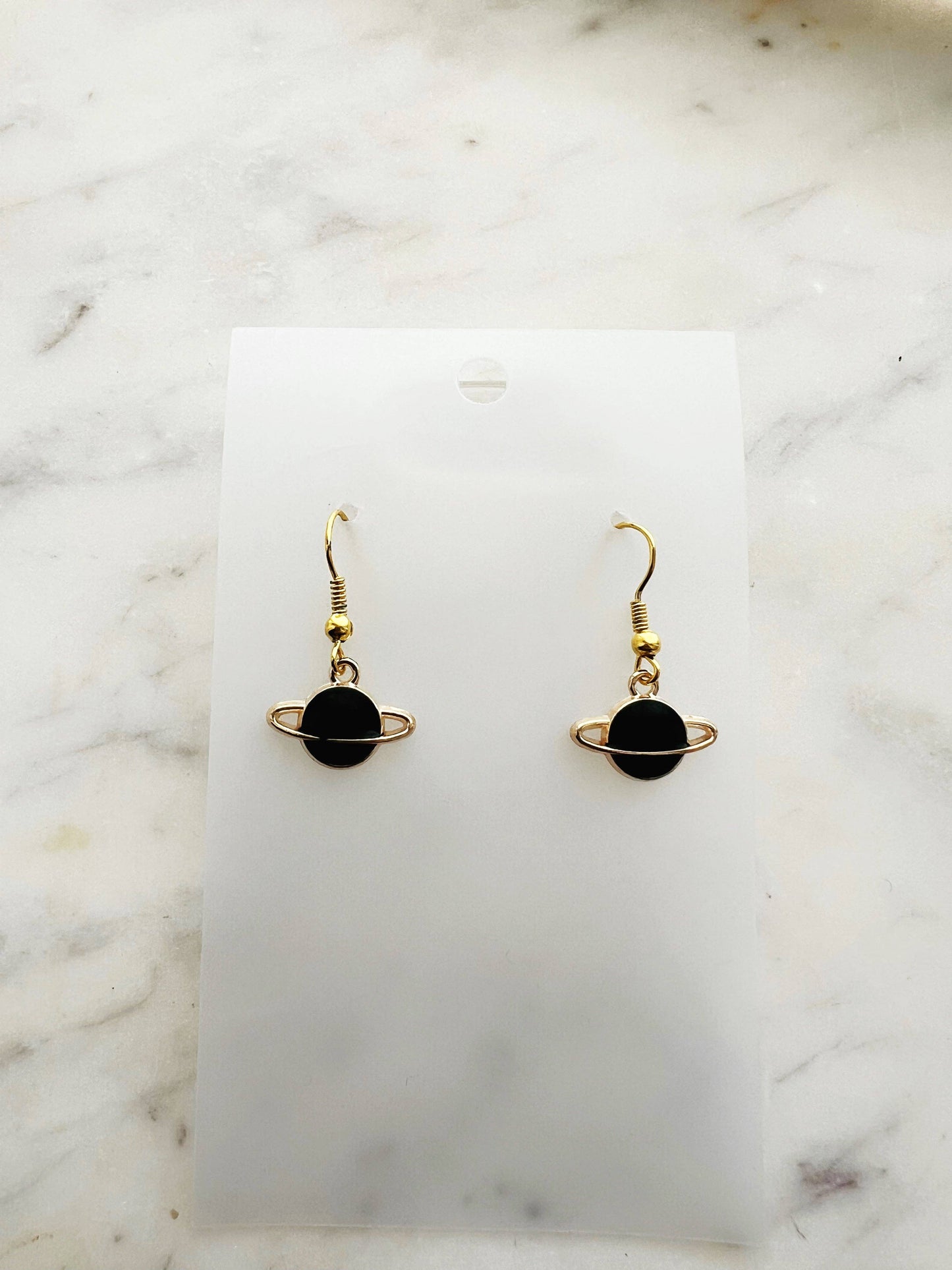 Enamel Planet Dangle Earrings