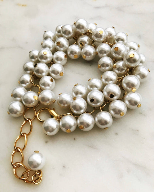 Vintage Glass Pearl Bracelet