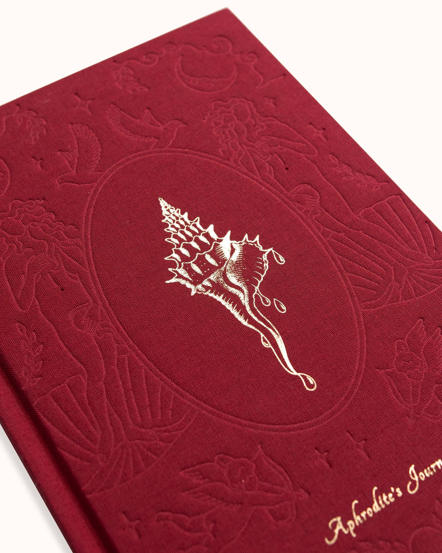 Aphrodite's Journal Ruby Cloth-Bound and Gold Foil Adorned