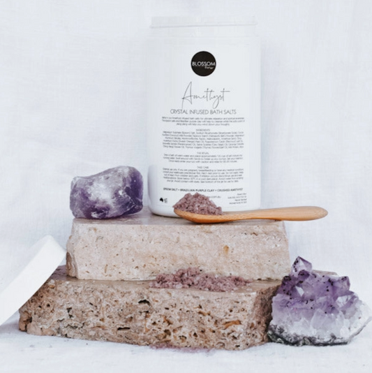 Amethyst Crystal Infused Bath Salts