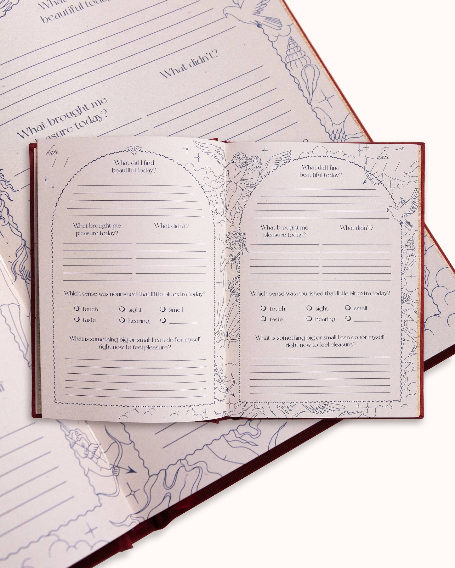 Aphrodite's Journal Ruby Cloth-Bound and Gold Foil Adorned