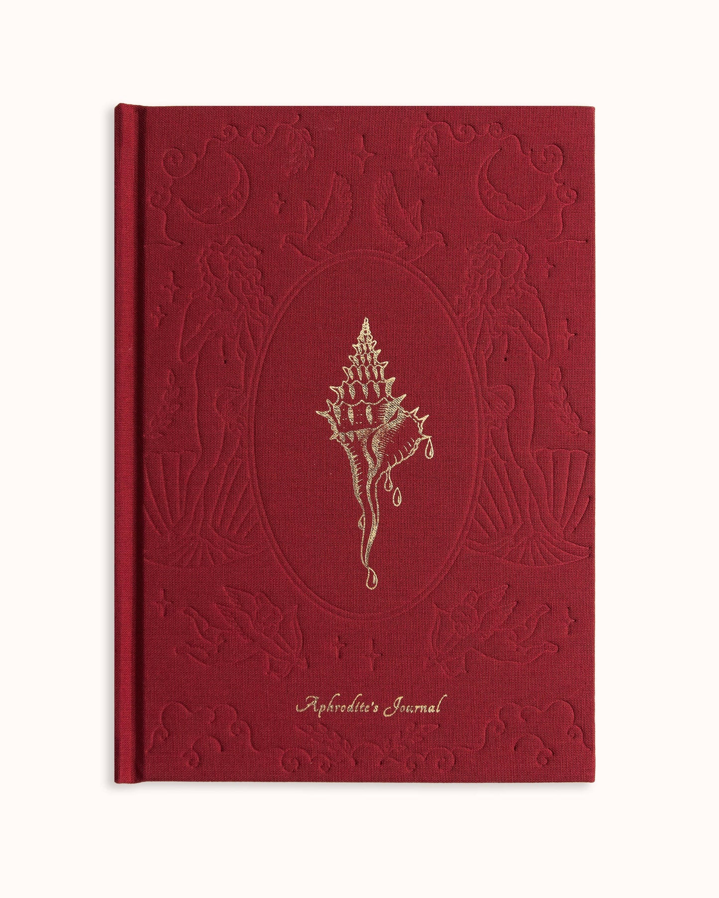 Aphrodite's Journal Ruby Cloth-Bound and Gold Foil Adorned
