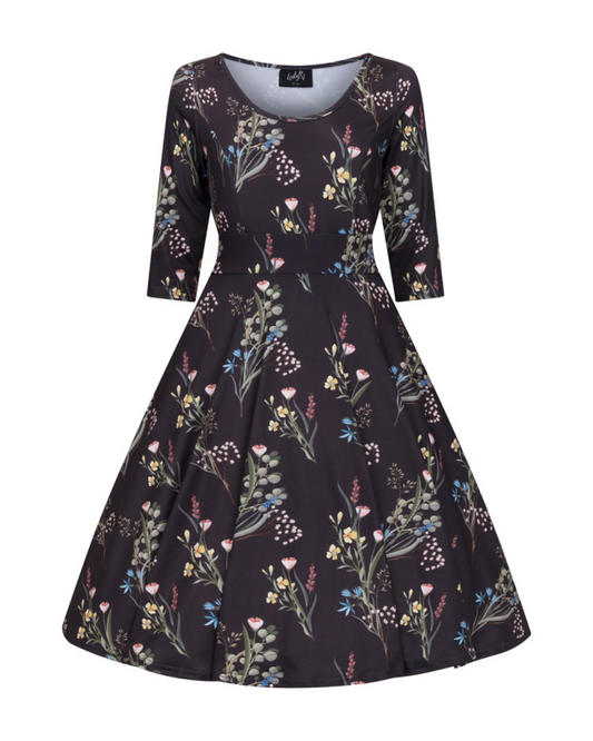 Betty Dress - Elegant Flowers