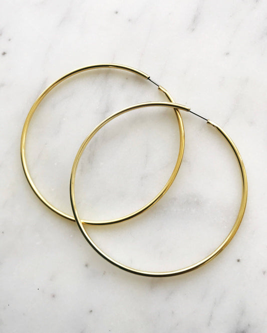 Caitlin Gold Plated Hoops