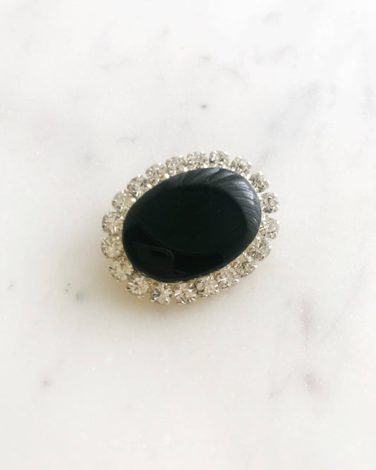 Bakelite Crystal Brooch