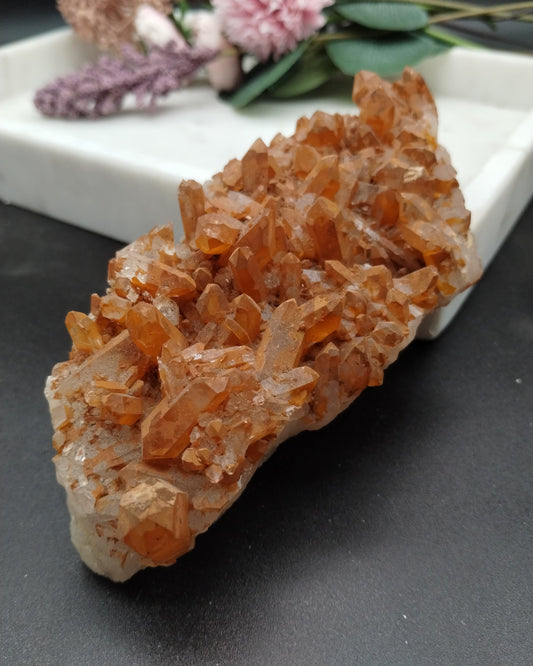 Tangerine Quartz Cluster