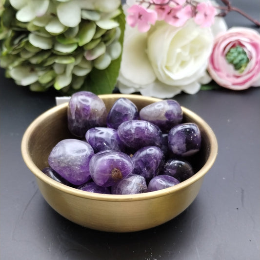 Amethyst Tumble stone Dark from India