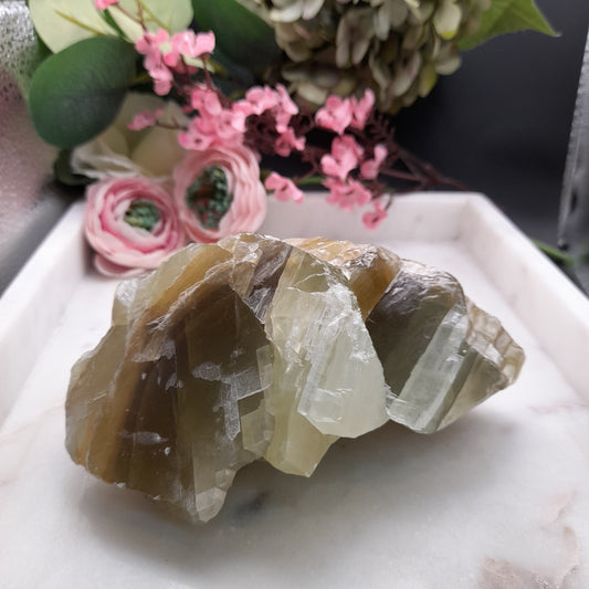 Green Calcite Natural From Mexico