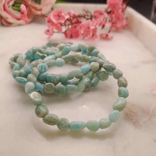 Amazonite small Nugget Bracelets