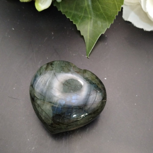 Labradorite Heart