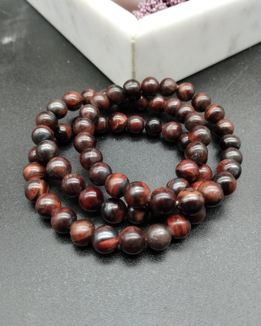 Gemstone Bracelet - Red Tiger eye