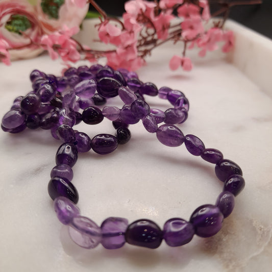 Amethyst Small Nugget Bracelets