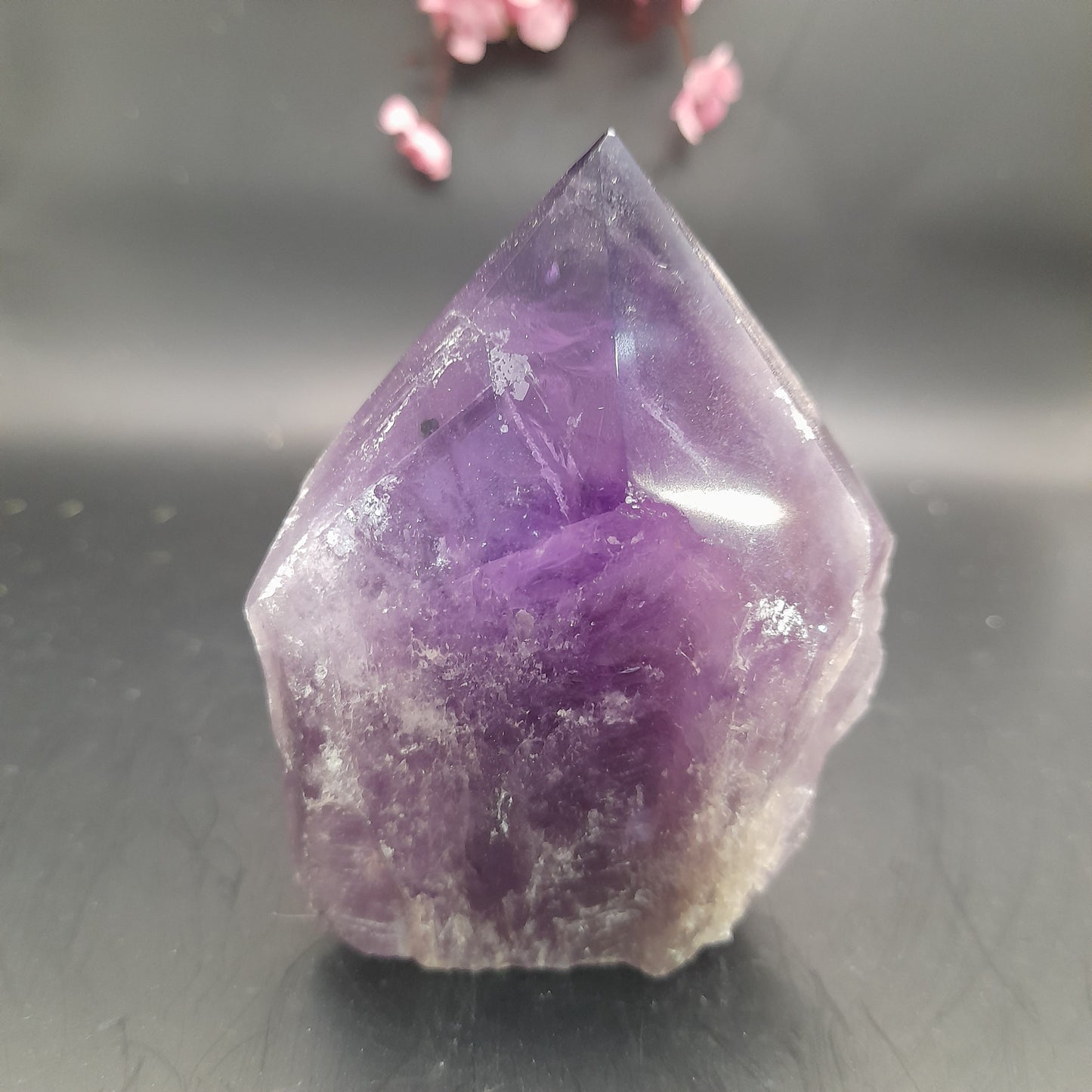 Amethyst Semi Polished point