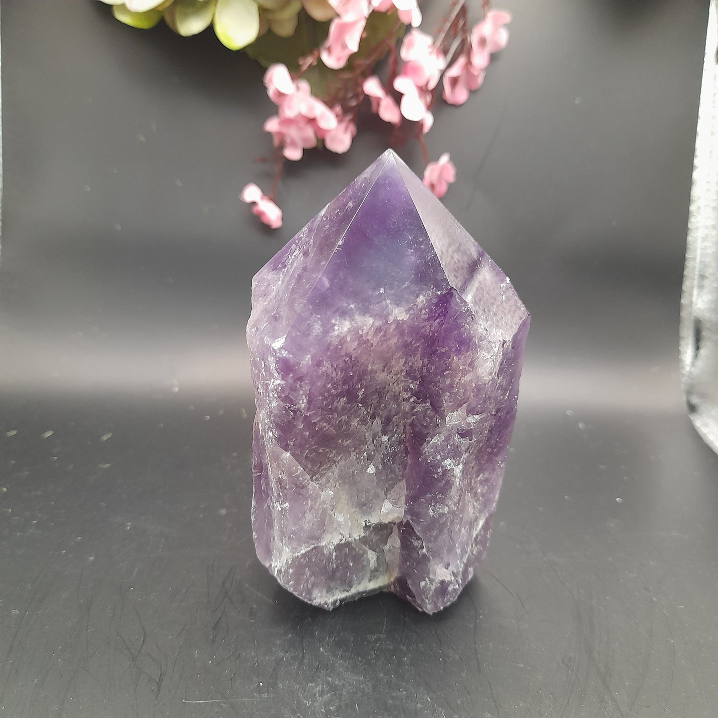 Amethyst Semi Polished point